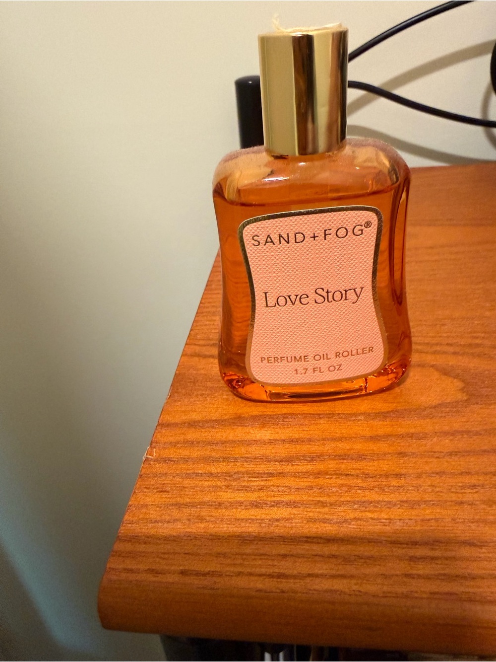 Sand + Fog Love Story Perfume Oil Roller — Amber Bottle with Gold Cap